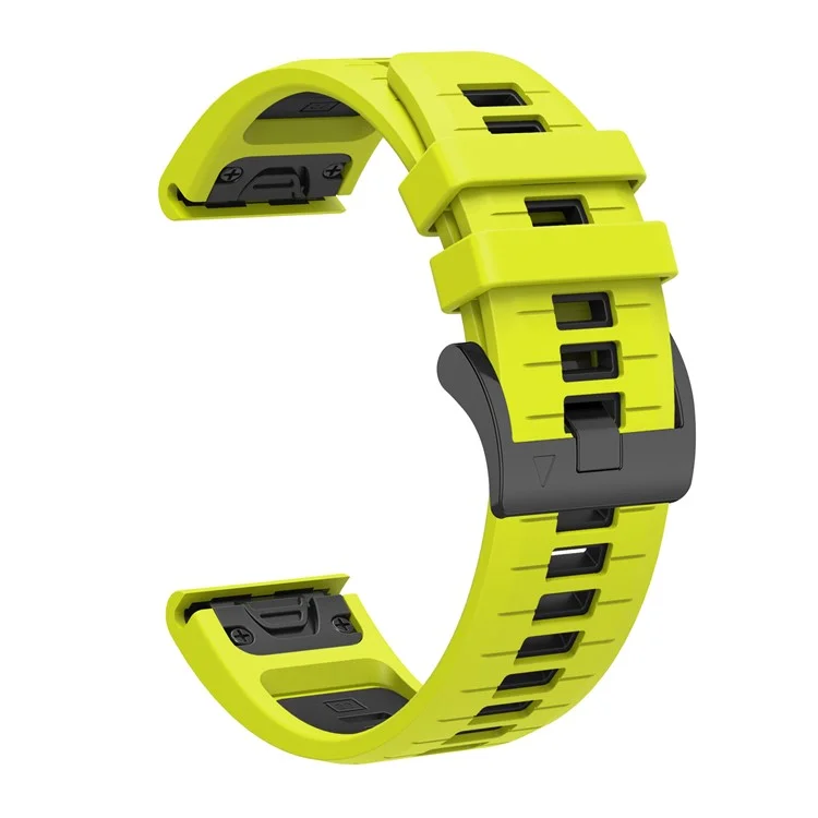 Acquista all'ingrosso per Garmin Fenix 8 47mm / Fenix E 47mm / Fenix 7 Cinturino dell'orologio a sgancio rapido a doppio colore da 22 mm in silicone - Verde / Nero