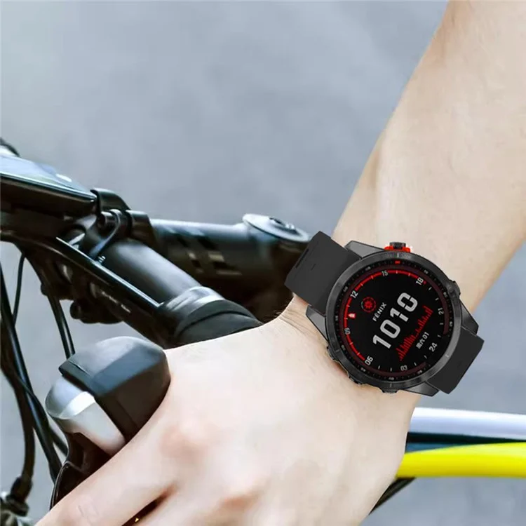 Acquista all'ingrosso per Garmin Fenix 8 47mm / Fenix E 47mm / Fenix 7 Cinturino dell'orologio a sgancio rapido a doppio colore da 22 mm in silicone - Verde / Nero