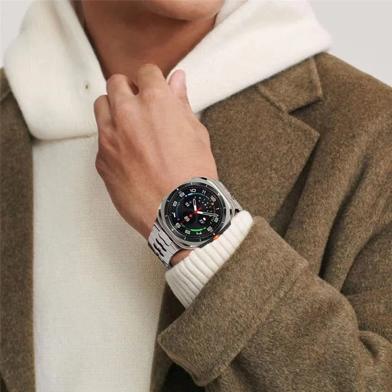 For Samsung Galaxy Watch Ultra 47mm Butterfly Buckle Titanium Alloy Watch Band - Titanium