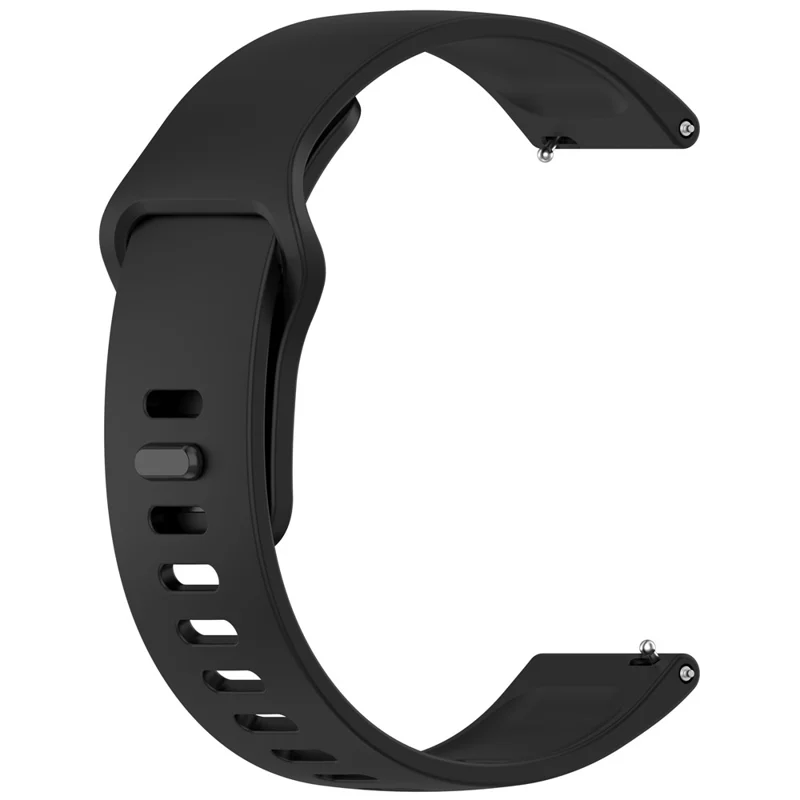 22mm Silicone Watch Band For Huawei Watch GT 5 Pro 46mm  /  GT 5 46mm  /  GT 4 46mm Universal Strap - Black
