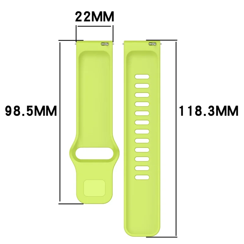 22mm Silicone Watch Band For Huawei Watch GT 5 Pro 46mm  /  GT 5 46mm  /  GT 4 46mm Universal Strap - Black