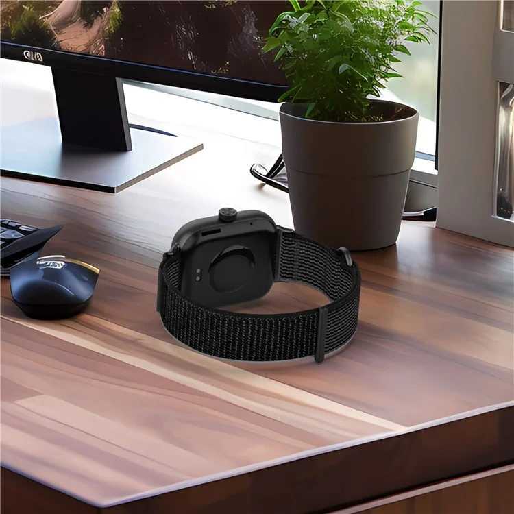 Bracelet en nylon pour Xiaomi Smart Band 9 Pro / 8 Pro / Redmi Watch 4 Bracelet de montre à boucle sport réglable - Noir
