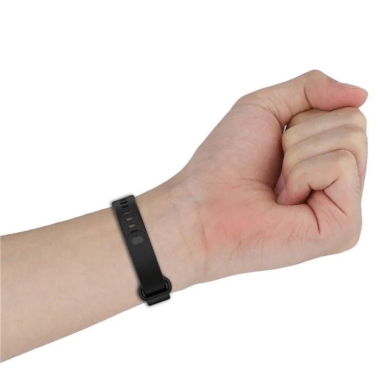 For Xiaomi Smart Band 9 Active / Redmi Band 3 Watch Band Soft Silicone Strap with Watch Case - Black