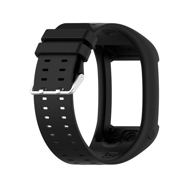 Banda de Reloj de Reemplazo de Correa de Reloj Inteligente de Silicona Suave Para Polar M600 - Negro