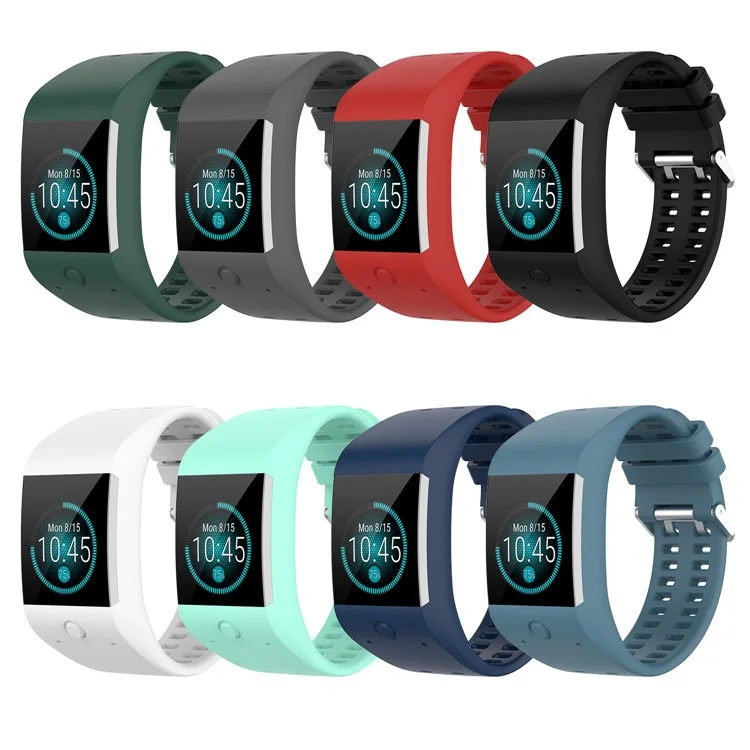 Banda de Reloj de Reemplazo de Correa de Reloj Inteligente de Silicona Suave Para Polar M600 - Negro