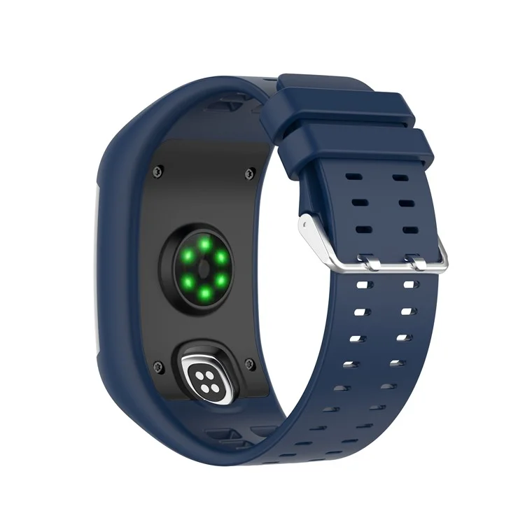 Soft Silicone Smart Watch Strap Replacement Watch Band for POLAR M600 - Dark Blue