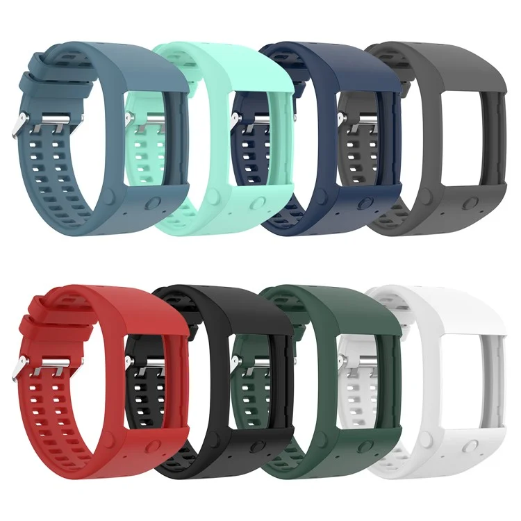 Soft Silicone Smart Watch Strap Replacement Watch Band for POLAR M600 - Dark Blue