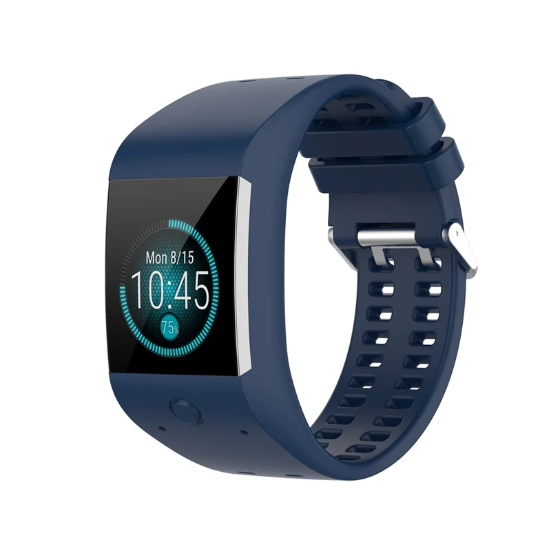Soft Silicone Smart Watch Strap Replacement Watch Band for POLAR M600 - Dark Blue