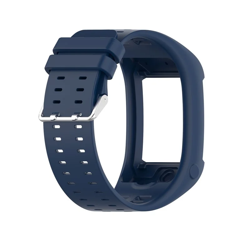 Soft Silicone Smart Watch Strap Replacement Watch Band for POLAR M600 - Dark Blue