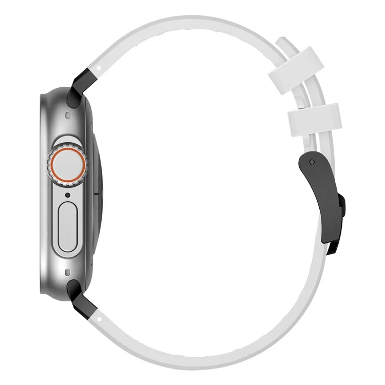 Pulsera para Apple Watch Series 10 Ultra 9 8 7 SE 6 5 4 3 2 1 de 46mm, 49mm, 45mm, 44mm, 42mm, de silicona líquida - Negro+Blanco (compra por mayor)