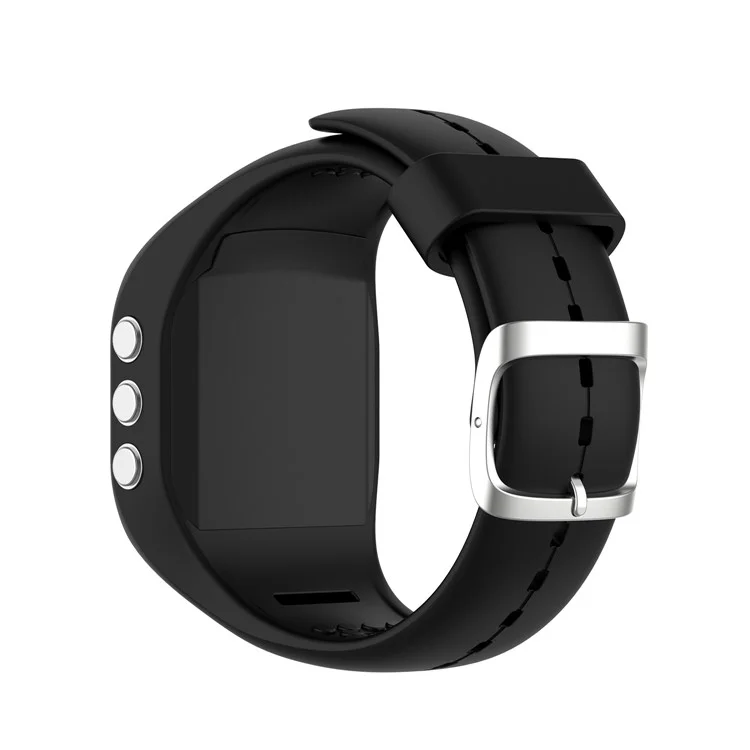 Soft Silicone Smart Watch Strap Replacement Watch Band for POLAR A300 - Black