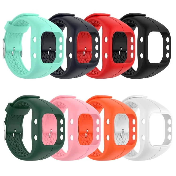 Soft Silicone Smart Watch Strap Replacement Watch Band for POLAR A300 - Black