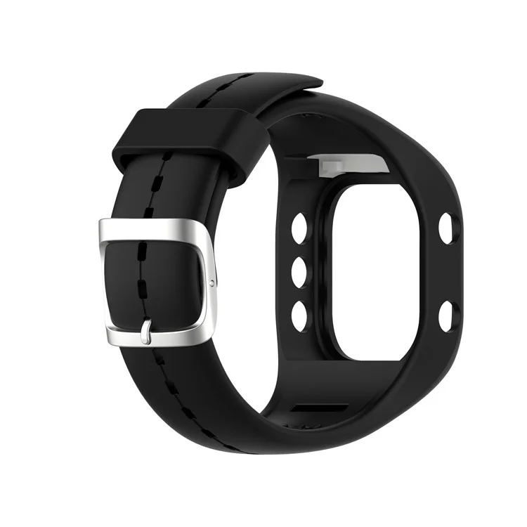 Soft Silicone Smart Watch Strap Replacement Watch Band for POLAR A300 - Black