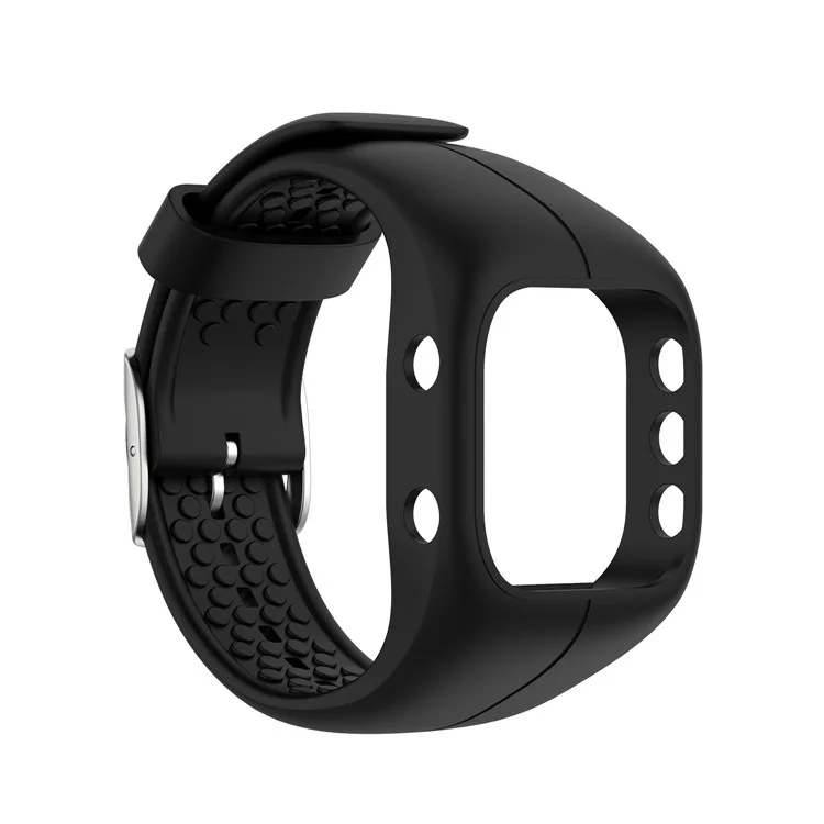 Soft Silicone Smart Watch Strap Replacement Watch Band for POLAR A300 - Black