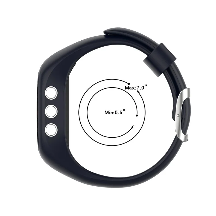 Soft Silicone Smart Watch Strap Replacement Watch Band for POLAR A300 - Black