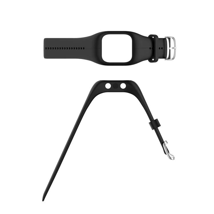 Soft Silicone Smart Watch Strap Replacement Watch Band for POLAR A300 - Black