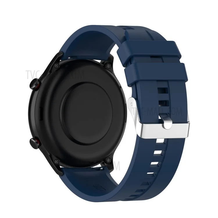 22mm Silicone Watchband Replacement Watch Strap for Huami Amazfit GTR 2e/GTR 2/Huawei Watch GT Runner/Watch GT 3 46mm 42mm/Watch 3/Watch 3 Pro - Dark Blue