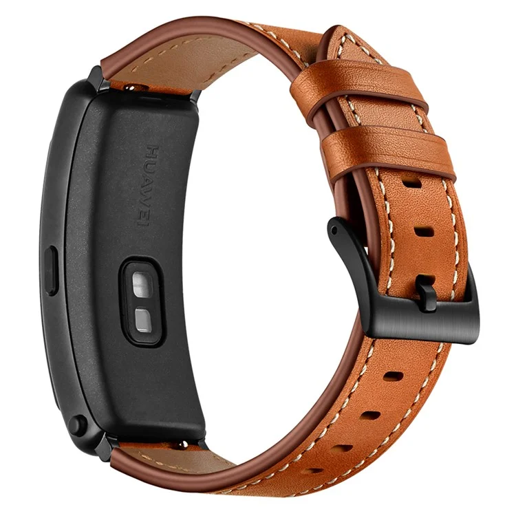 Compra al por mayor Correa de reloj de 16 mm para Huawei Talkband B6 / B3 de cuero de vaca genuino - Marrón