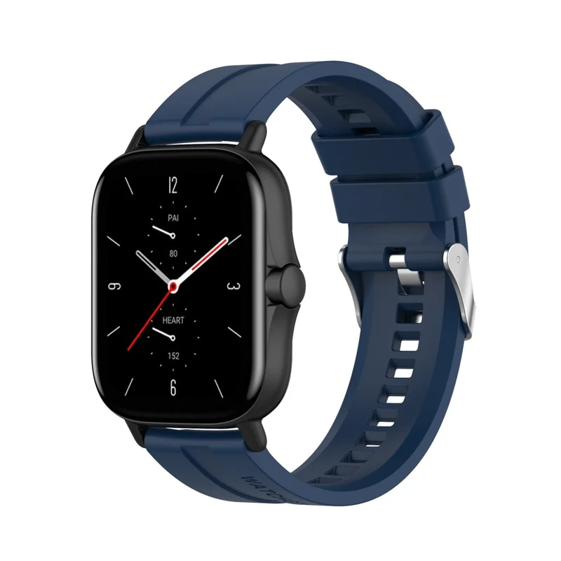 20mm Silicone Watchband Replacement Watch Strap for Huami Amazfit GTS 2e/GTS 2/GTS 2 Mini - Dark Blue