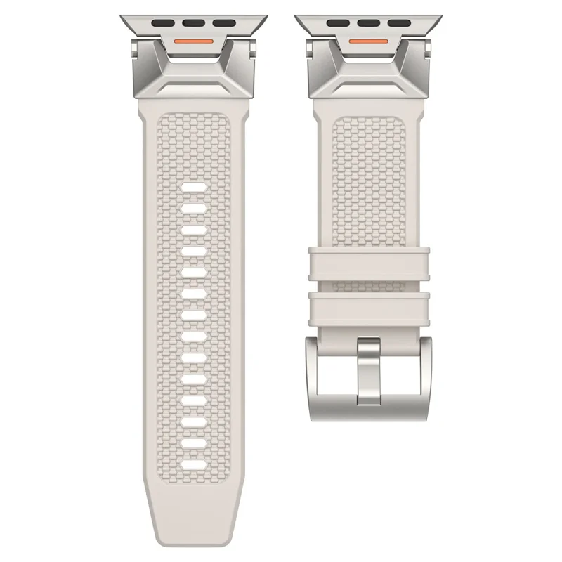 LEMONDA Watch Strap For Apple Watch Series 10 Ultra 9 8 7 SE 6 5 4 3 2 1 46mm 49mm 45mm 44mm 42mm Soft Rubber Sport Band - Starlight