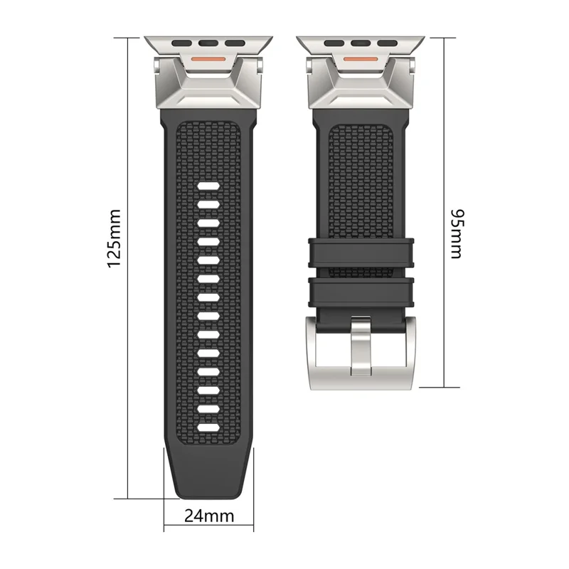 LEMONDA Watch Strap For Apple Watch Series 10 Ultra 9 8 7 SE 6 5 4 3 2 1 46mm 49mm 45mm 44mm 42mm Soft Rubber Sport Band - Starlight