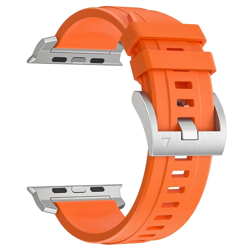 Pulseiras de relógio LEMONDA para Apple Watch Series 10 Ultra 9 8 7 SE 6 5 4 3 2 1 46mm 49mm 45mm 44mm 42mm - Conector de laranja+prata