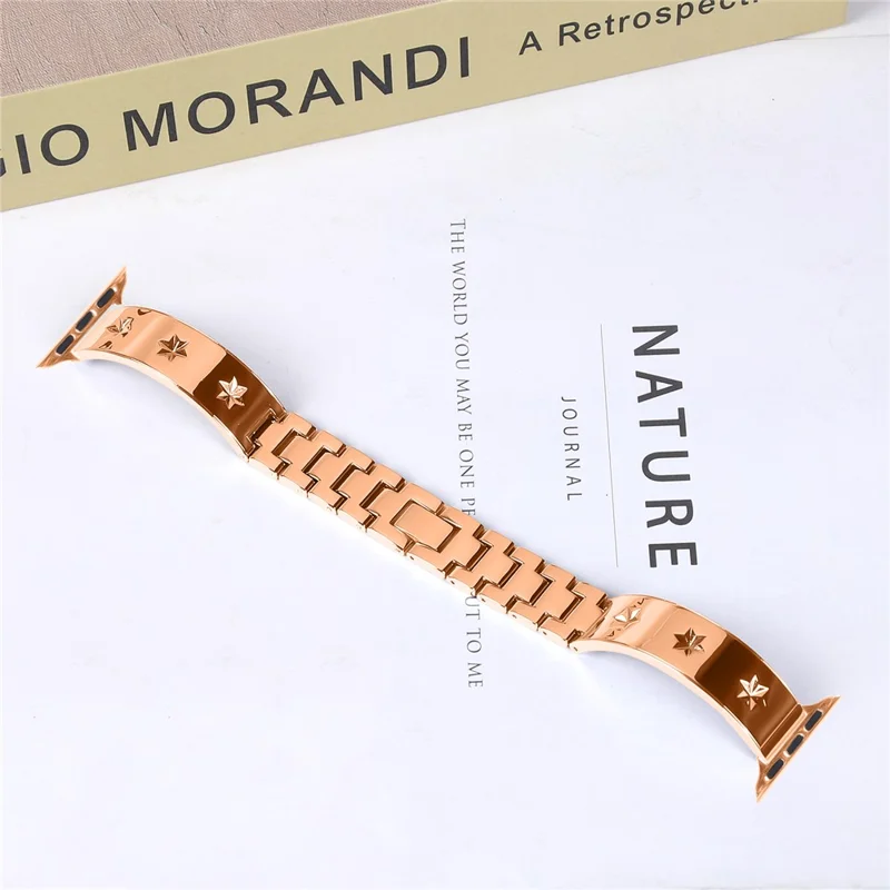 Bracelet de rechange pour Apple Watch Séries 10 9 8 7 SE 6 5 4 3 2 1 42mm 41mm 40mm 38mm - Or rose