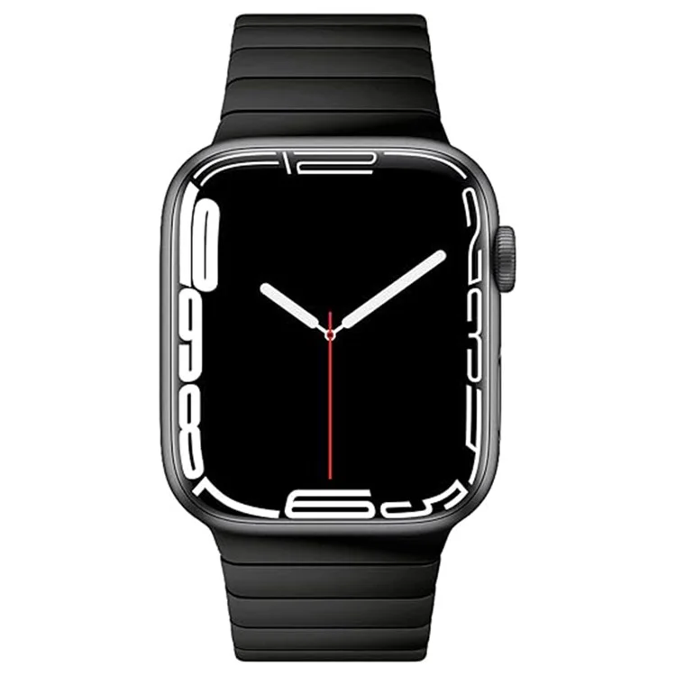 Watch Band For Apple Watch Series 10 Ultra 9 8 7 SE 6 5 4 3 2 1 46mm 49mm 45mm 44mm 42mm 1-Bead Bamboo Link Stainless Steel Strap - Black