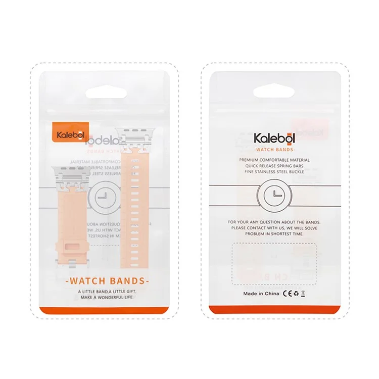 Cinturino in TPU Armor KALEBOL per Apple Watch Series 10 Ultra 9 8 7 SE 6 5 4 3 2 1 da 46 mm, 49 mm, 45 mm, 44 mm, 42 mm - Argento+Arancione