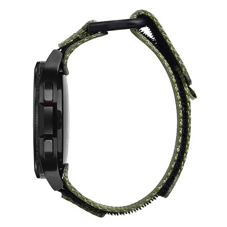 KALEBOL 22mm Nylon Watch Strap for Samsung Galaxy Watch3 45mm / Huawei Watch GT 5 46mm / GT 5 Pro 46mm Wrist Band with Magic Tape - Army Green