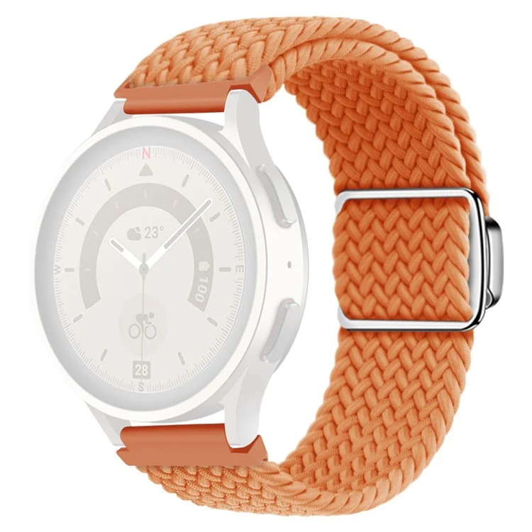 KALEBOL 22mm Magnetic Watch Strap for Samsung Galaxy Watch3 45mm / Huawei Watch GT 5 46mm / GT 5 Pro 46mm Nylon Band - Orange
