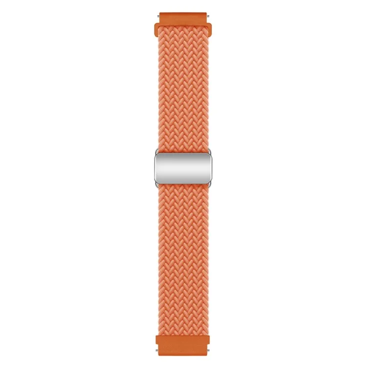 KALEBOL 22mm Magnetic Watch Strap for Samsung Galaxy Watch3 45mm / Huawei Watch GT 5 46mm / GT 5 Pro 46mm Nylon Band - Orange