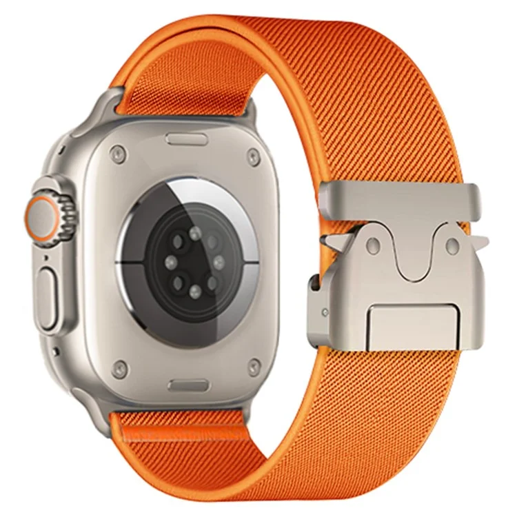 KALEBOL Nylon Watch Strap for Apple Watch Series 10 Ultra 9 8 7 SE 6 5 4 3 2 1 46mm 49mm 45mm 44mm 42mm Band with Parachute Buckle - Orange