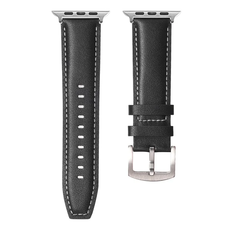 KALEBOL Cinturino in vera pelle di mucca per Apple Watch Series 10 9 8 7 SE 6 5 4 3 2 1 da 42mm, 41mm, 40mm, 38mm - Nero