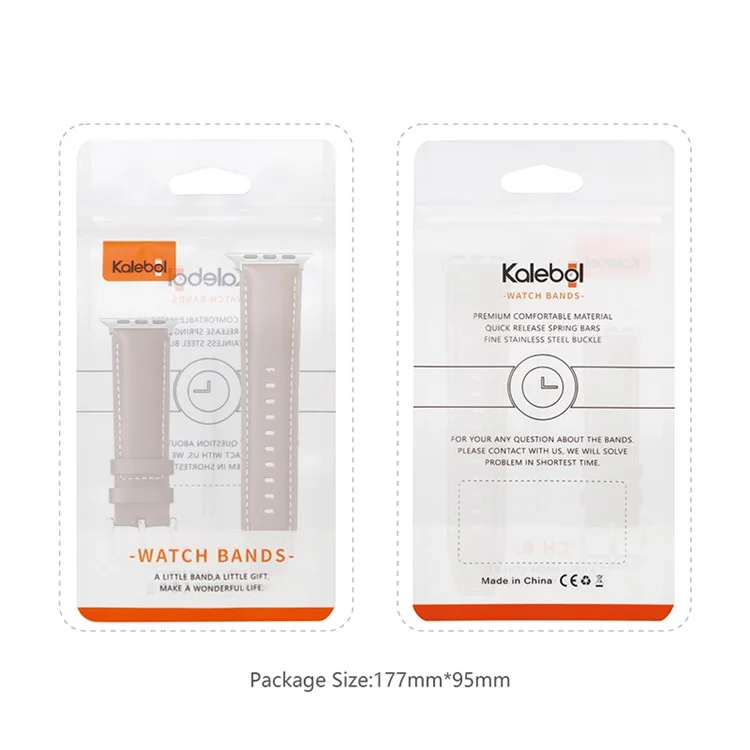 KALEBOL Cinturino in vera pelle di mucca per Apple Watch Series 10 9 8 7 SE 6 5 4 3 2 1 da 42mm, 41mm, 40mm, 38mm - Nero