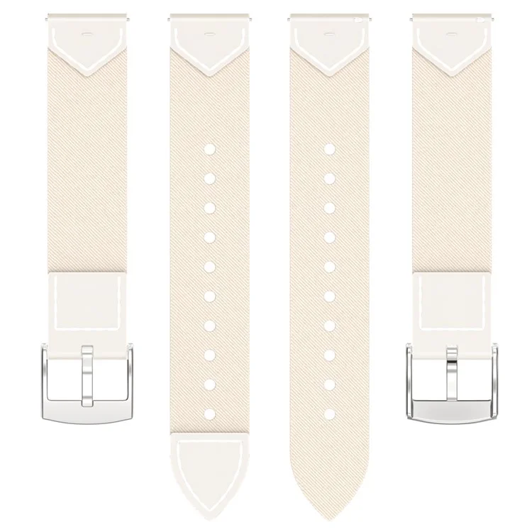 Correa de nailon + denim para Huawei Watch GT 5 Pro 42 mm / GT 5 41 mm / GT 4 41 mm universal de 18 mm - Blanco