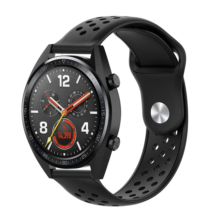 Дышащие Отверстия TPU Band Smart Watch Bess Для Samsung Gear S3 / Передача S4 - Черный
