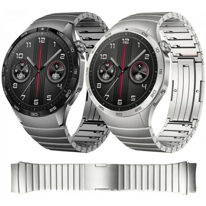 For Huawei Watch GT 5 Pro 46mm / GT 5 46mm Band Adjustable Titanium Alloy Watch Strap - Black