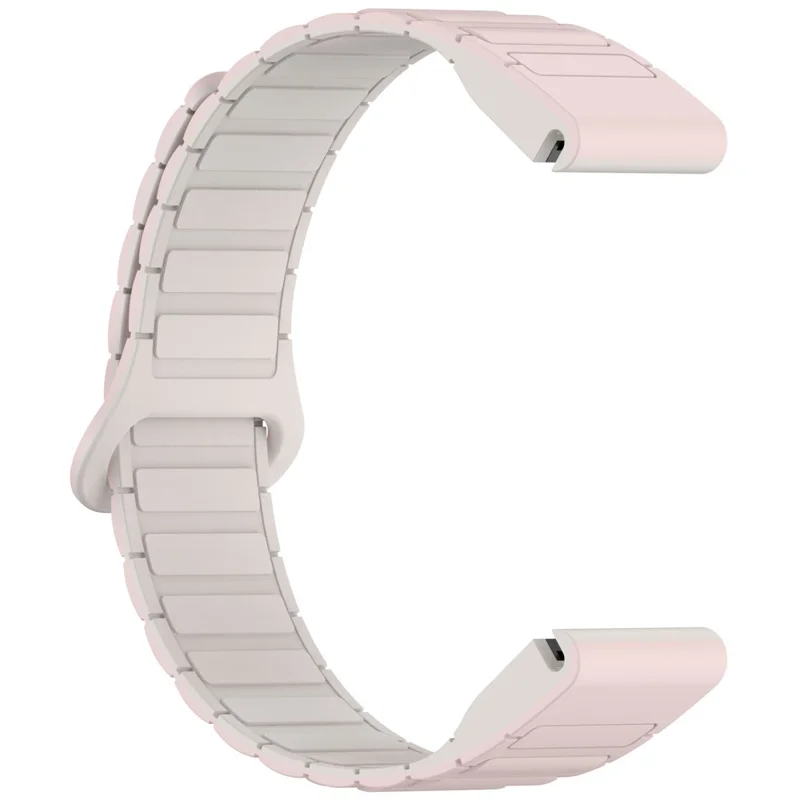 26mm Magnetic Watch Band for Garmin Fenix 8 51mm / Enduro 3 / Enduro 2 Quick Release Soft Silicone Strap - Pink+Starlight