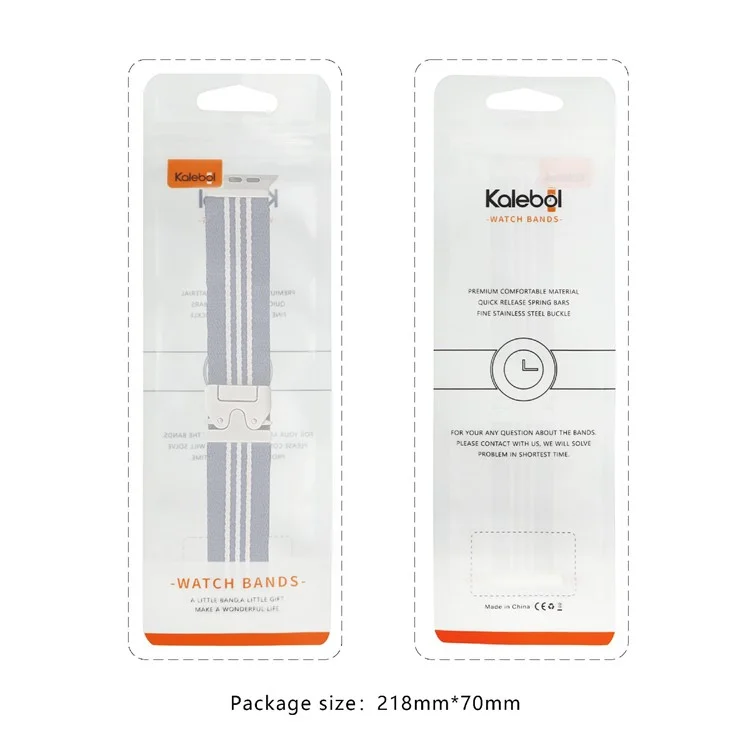 KALEBOL Nylon Watch Band for Apple Watch Series 10 9 8 7 SE 6 5 4 3 2 1 42mm 41mm 40mm 38mm Parachute Buckle Strap - Grey+Light Yellow