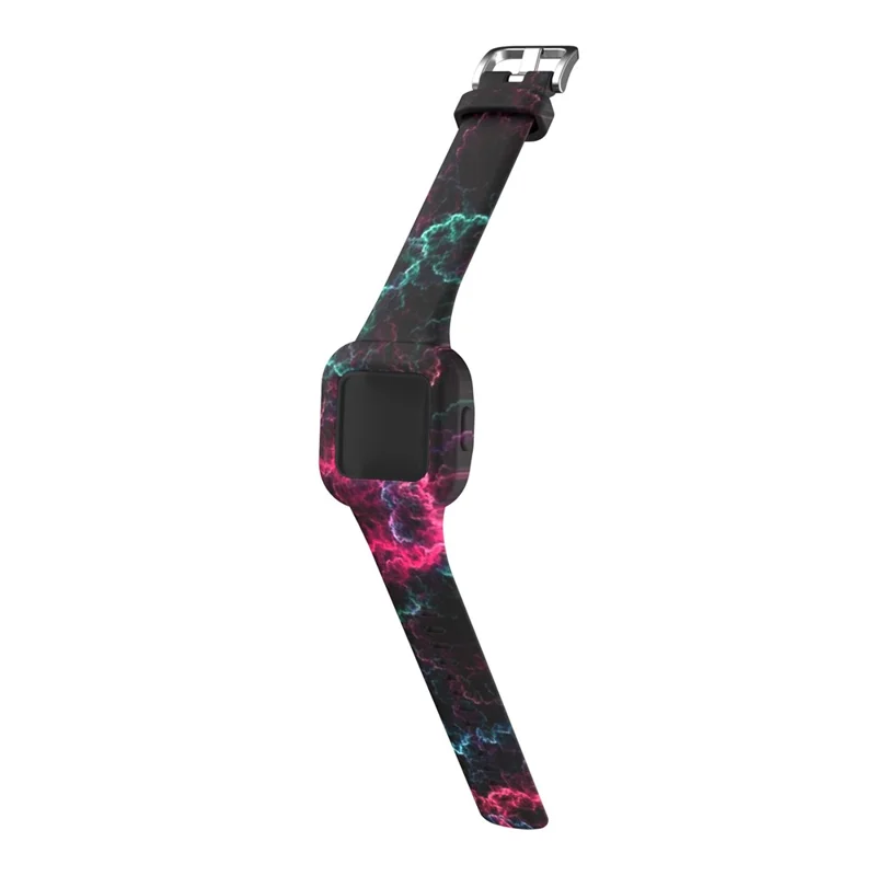 Soft Silicone Smart Watch Strap Replacement Watch Band for GarminFit JR3 - Starry Sky Pink