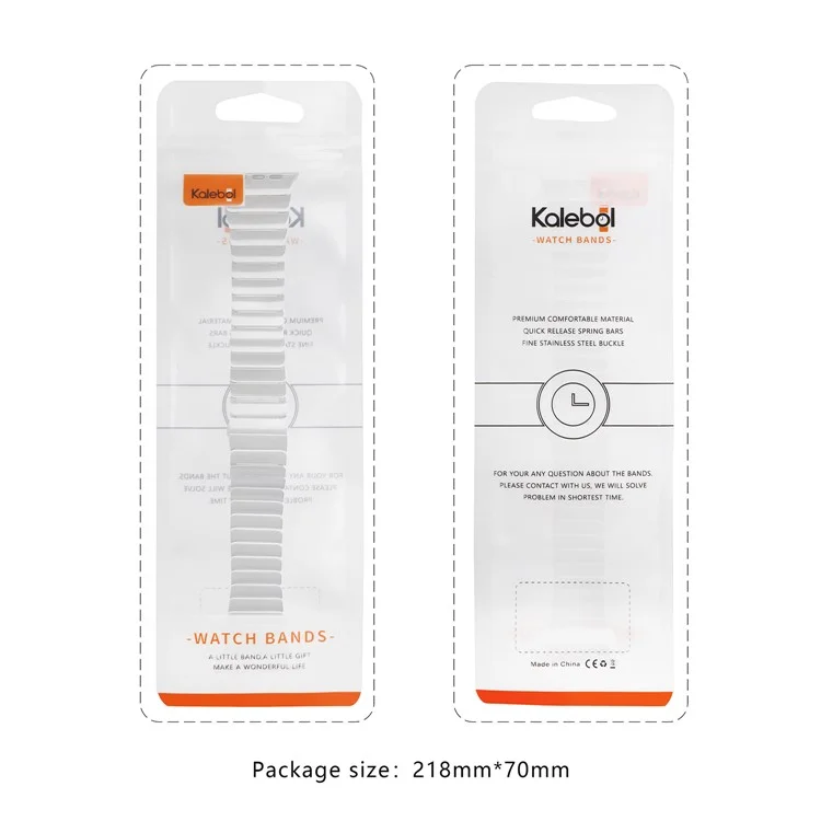 Cinturino in acciaio inossidabile KALEBOL per Apple Watch Series 10 Ultra 9 8 7 SE 6 5 4 3 2 1 46mm 49mm 45mm 44mm 42mm - Argento
