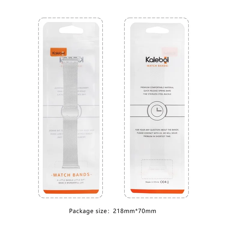 Cinturino per orologio con fibbia magnetica KALEBOL per Apple Watch Series 10 Ultra 9 8 7 SE 6 5 4 3 2 1 da 46 mm, 49 mm, 45 mm, 44 mm, 42 mm in acciaio inossidabile - Argento