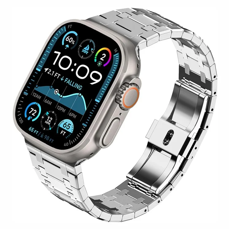 Cinturino in acciaio inossidabile KALEBOL per Apple Watch Series 10 9 8 7 SE 6 5 4 3 2 1 da 42mm 41mm 40mm 38mm - Argento