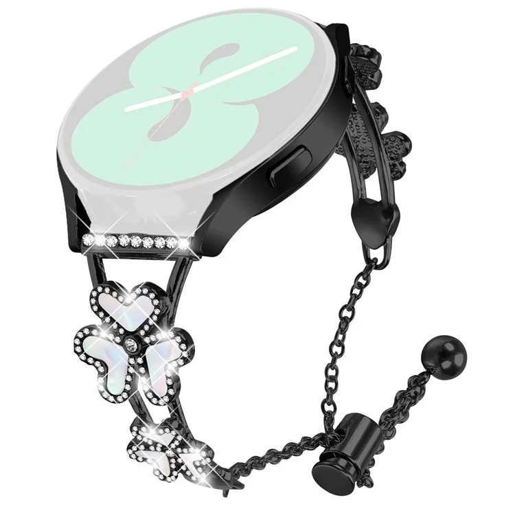 Pulseira de metal de substituição para o relógio Huami Amazfit GTS com decoração em forma de coração - Preto