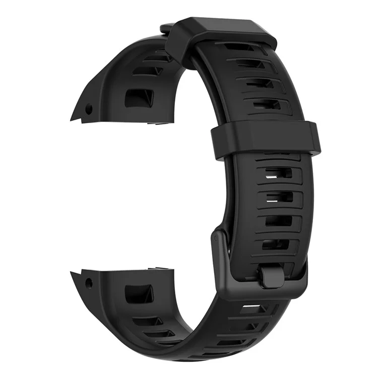 Silicone Watch Band for Garmin Instinct Tactical / Instinct Tide / Instinct 2 / Instinct Wrist Strap with Black Buckle - Black