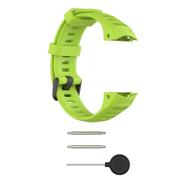 Silicone Watch Band for Garmin Instinct Tactical / Instinct Tide / Instinct 2 / Instinct Wrist Strap with Black Buckle - Lime