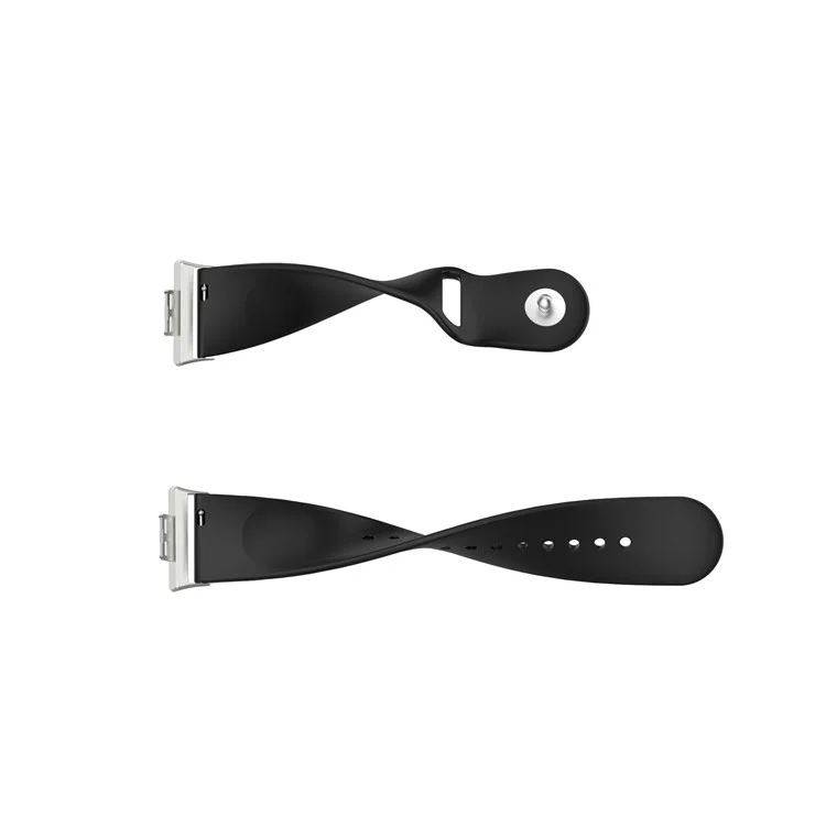 Solid Color Silicone Adjustable Watch Band Strap Replacement for Huawei Watch Fit - Black