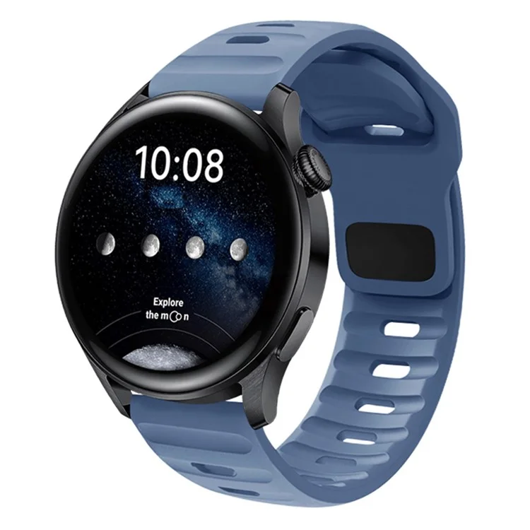 Correa de reloj de 20 mm para Samsung Galaxy Watch7 Watch6 de 44 mm y 40 mm, hebilla cuadrada de liberación rápida, tira de silicona - Azul