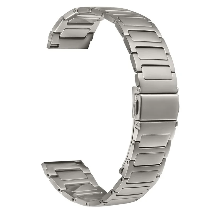 Metal Watch Band for Samsung Galaxy Watch 46mm Adjustable Watch Strap - Titanium